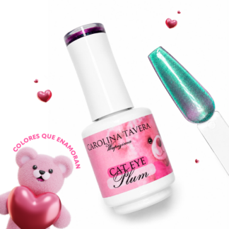 Gel Ojo de Gato "Plum" 16 ml Teddy Carolina Tavera W.