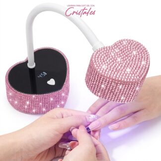 Lampara recargable con sensor Mod. corazon pink bling bling 30 Watts