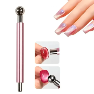 Iman de bolita 3 en 1 rosa para efecto ojo de gato Kalanzi