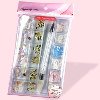 Kit de Decoración para Uñas con Moños 3D y Katana Aplicadora