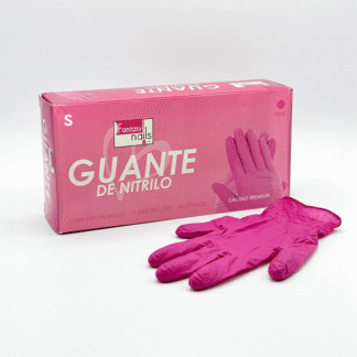 Guantes de Nitrilo rosa Talla Chica (S) Fantasy