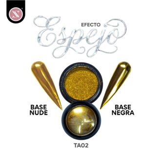 Efecto Espejo TA02 dorado Studio Nails