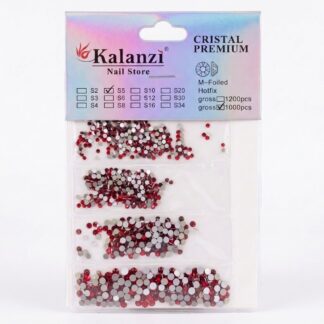 Cartera de cristales mix rojo Kalanzi